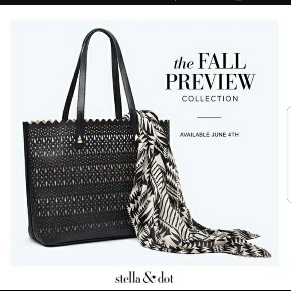 Never used Stella and Dot Black Avalon Tote - Picture 3 of 6